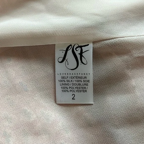 LoveShackFancy Elena Ruffled Silk Dress - Picture 7 of 8